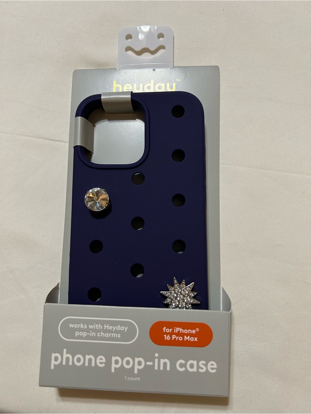 Heyday Navy Phone Pop-In Case for iPhone 16 Pro Max